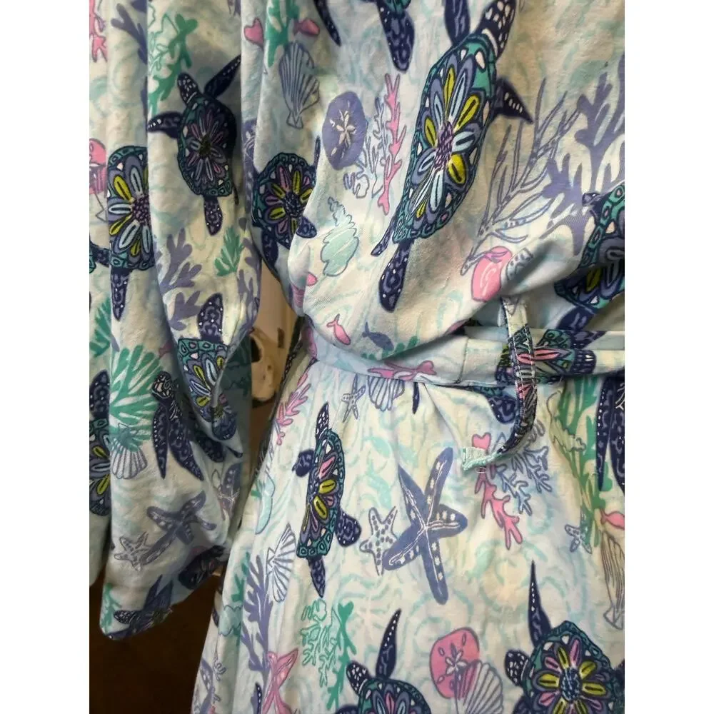 Vera  bradley nwt Turtle Dream knit cotton spandex blend robe Sm/ med